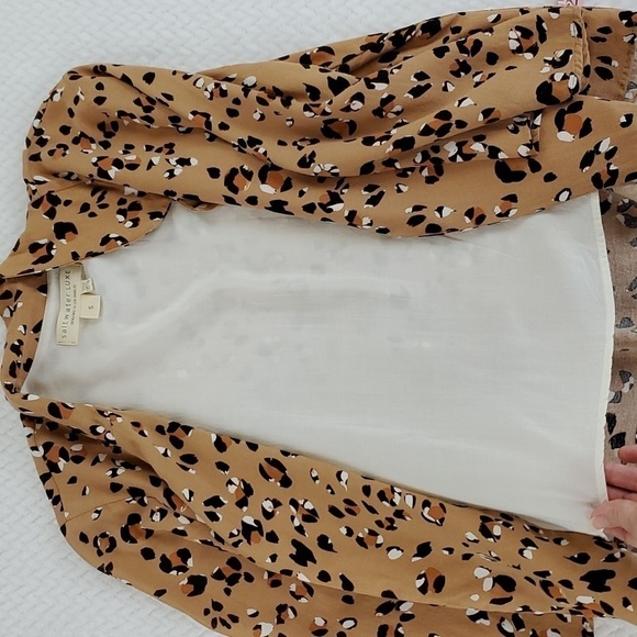 Saltwater LUXE Leopard Print Blazer "Garvey" Light Jacket Blazer Size Small - Picture 12 of 17